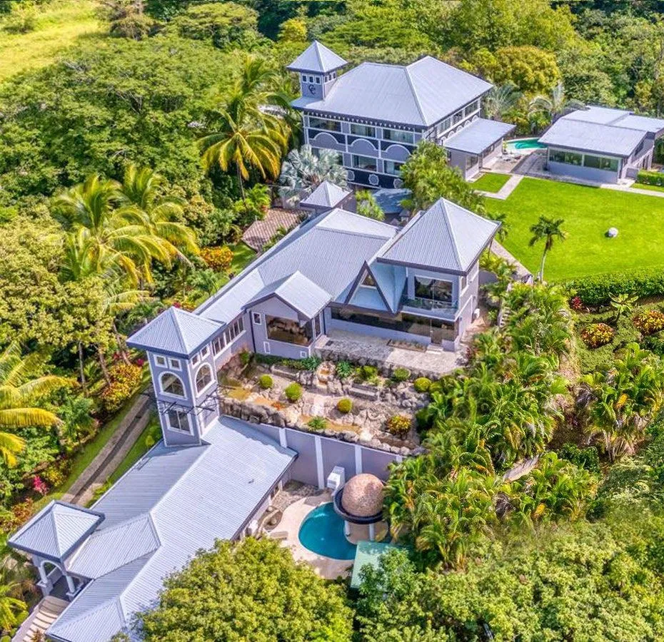 Aerial view of the Castillo Colonial estate
