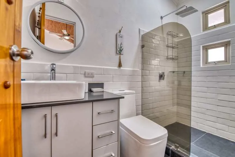 Casa Colonial King Suite ensuite bathroom with walk-in shower