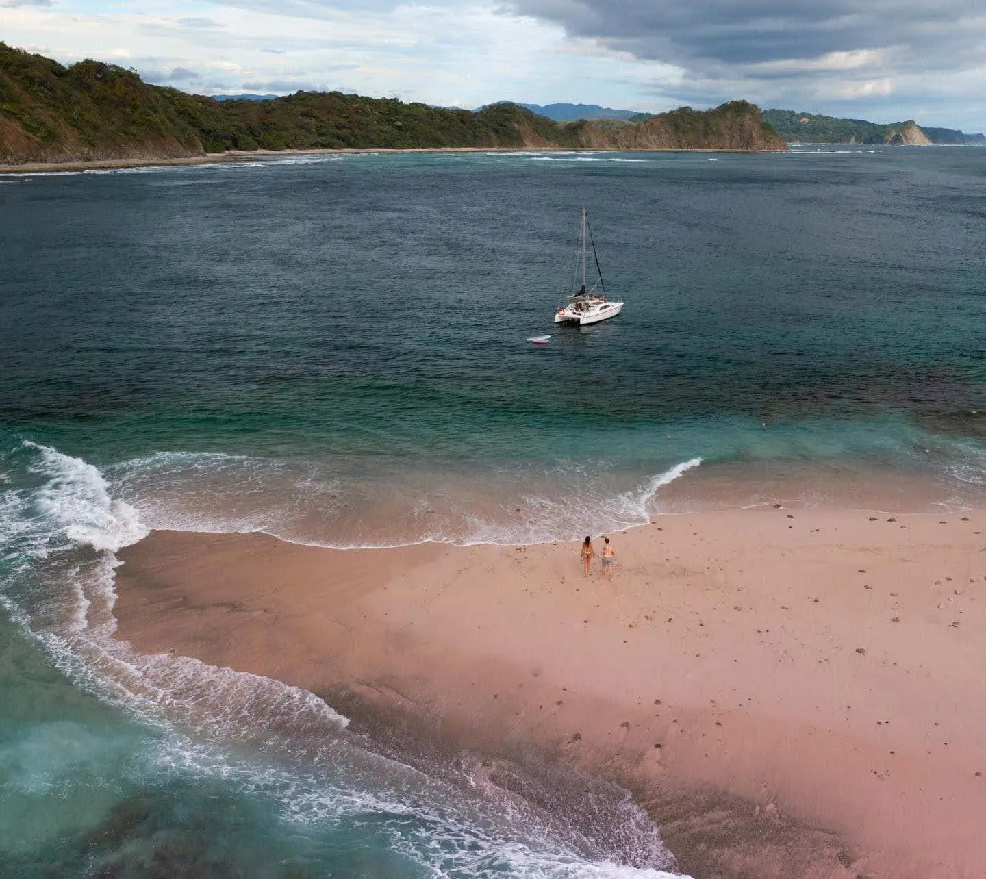Aerial view of Pink Sand Island