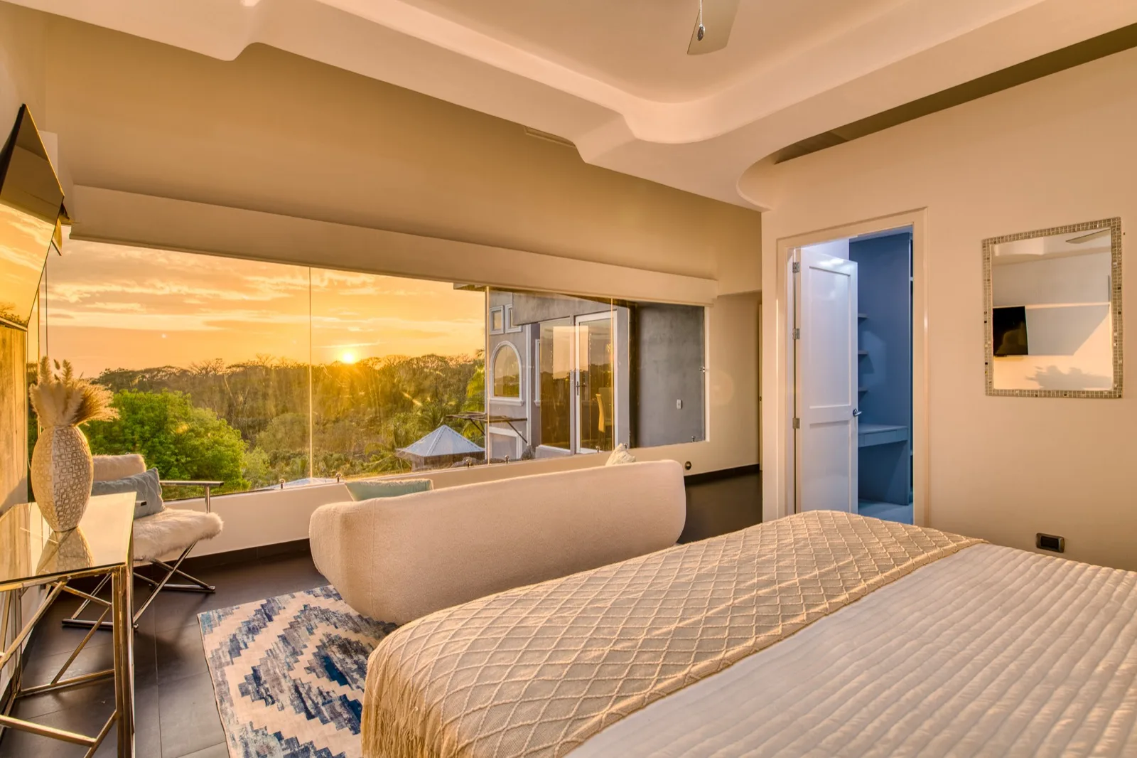 Master King suite at sunset