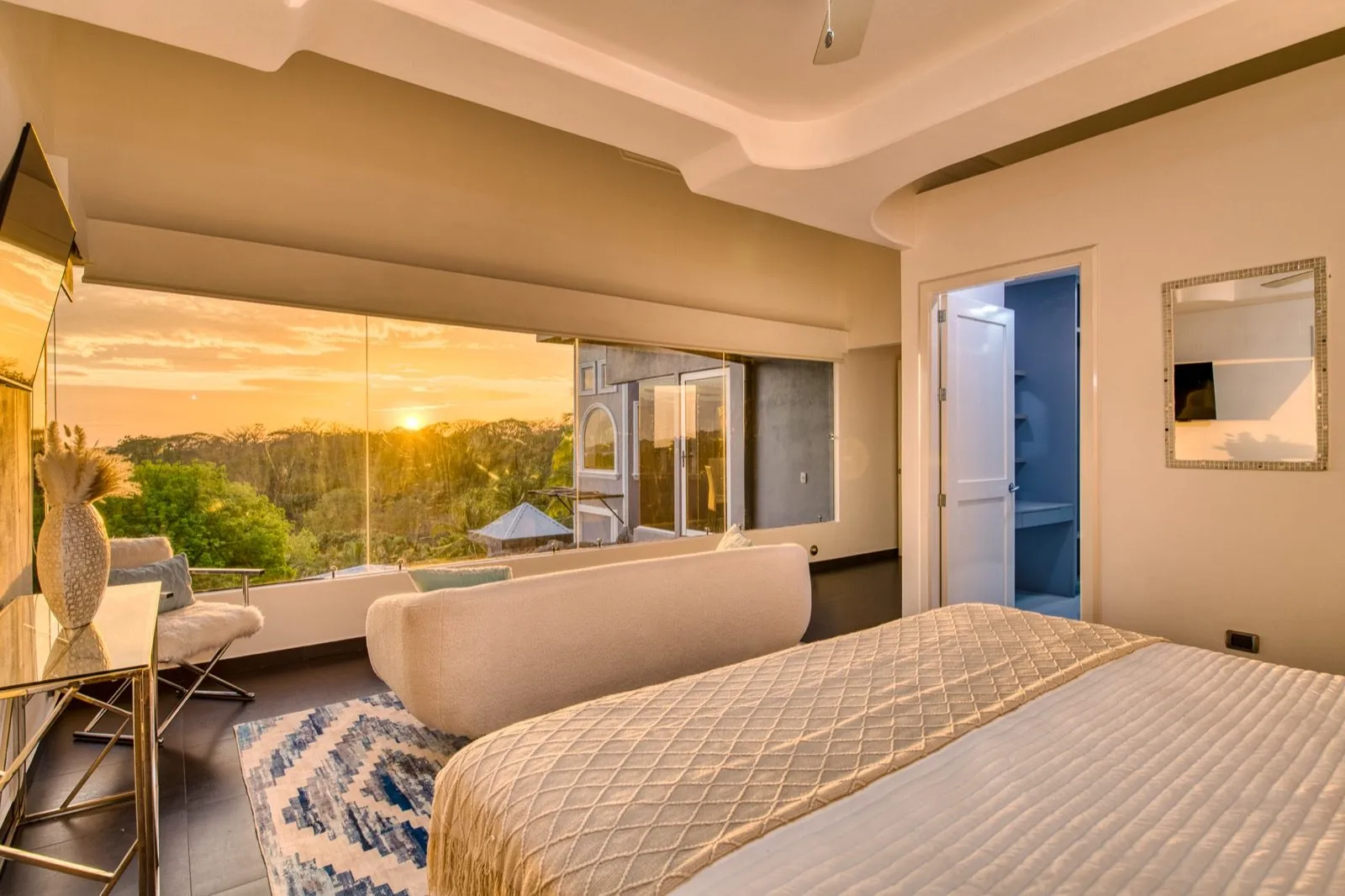 Master King suite at sunset