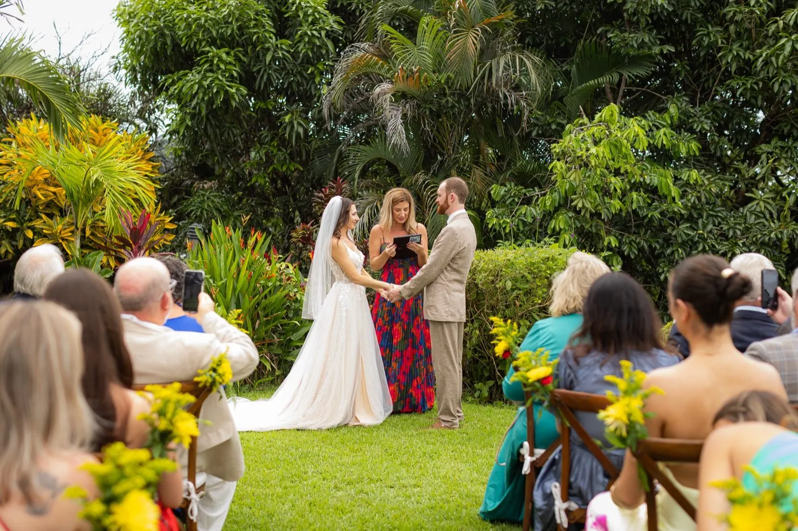Garden ceremony on the estate lawn
