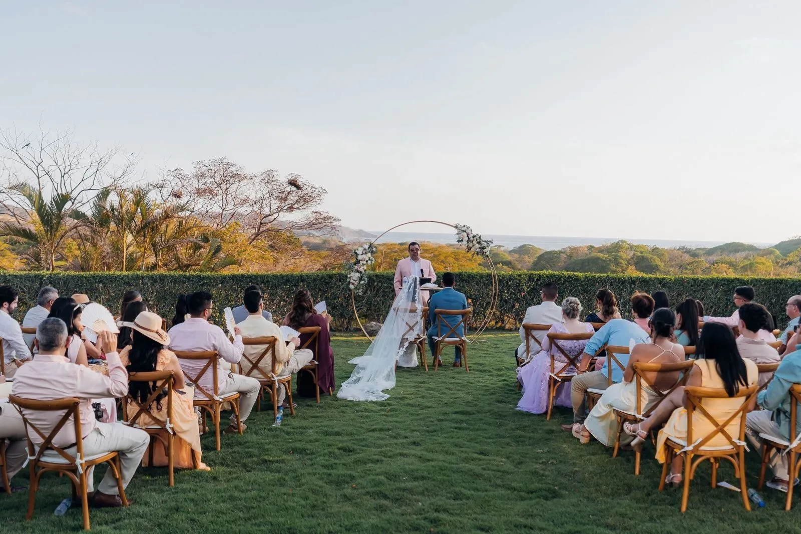Wedding celebration dinner on the great lawn